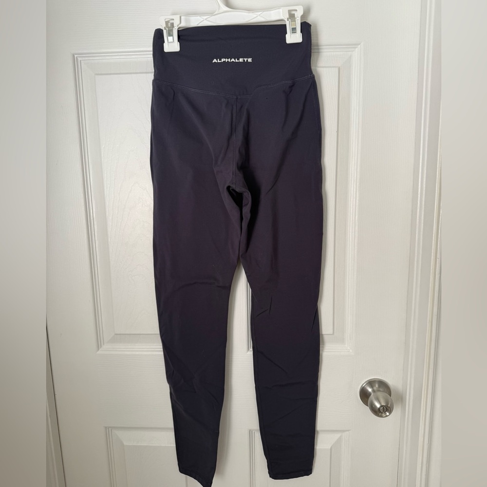 Alphalete Surface Power Leggings V Cut Gray Womens Size M